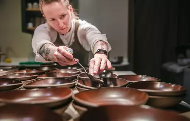 Catering Berlin Fine Dining Menü Flying Dinner