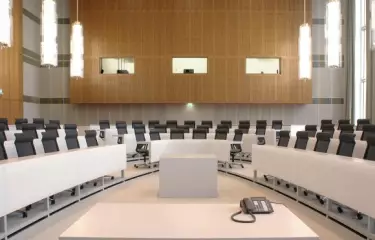 Auditorium 1 - one of the lecture halls on the 2nd floor overlooking the Schlossplatz