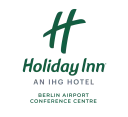 Holiday Inn Berlin Airport Conference Centre Logo, grüner Schriftzug auf weißem Hintergrund