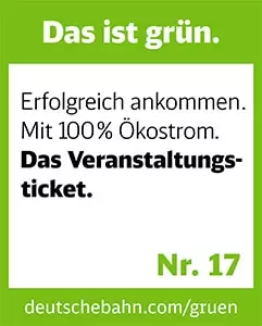 Entspannt ankommen mit 100% Ökostrom der Deutschen Bahn, Zertifikat
