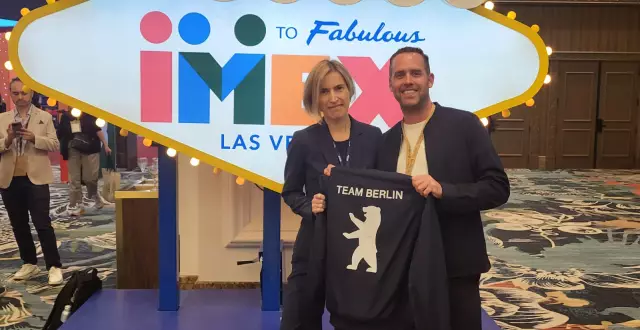 Simon Hiebenga und Katja Sukale auf der IMEX Las Vegas