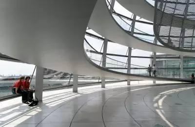 Berlin, in der Kuppel des Bundestages, des früheren Reichstagsgebäudes