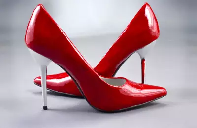 Red ladies' high heels