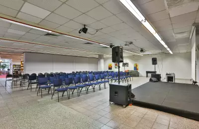 Large event room of the MEET+CHANGE location Kulturzenturm Prenzlauer Berg