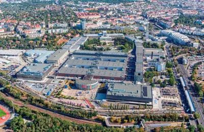 Bird's eye view of the Berlin exhibition grounds