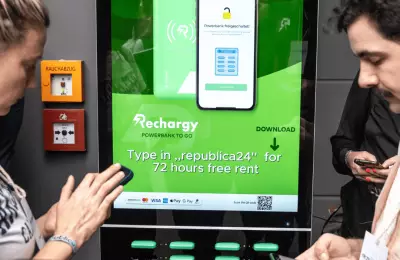 Rechargy Powerbankstele auf dem Republica Festival