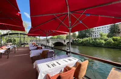 Ostterrasse mit Blick auf die Moabiter Brücke