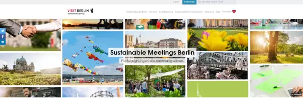 Screenshot von Startseite Sustainable Meetings Berlin