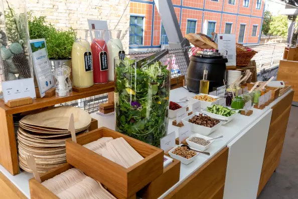 Catering in a sustainable way at the visitBerlin "Expert-Day Sustainability" on 30.04.2019 on a boat