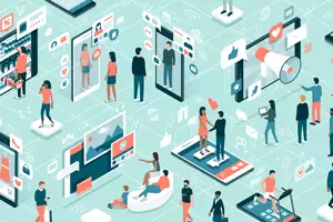People connect online and with touch screen People connect online and with touch screen at a hybrid congress