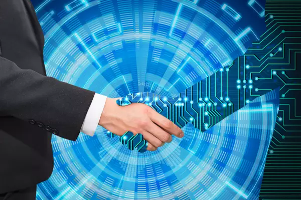 Virtual handshake becomes real Virtual business handshake becomes real