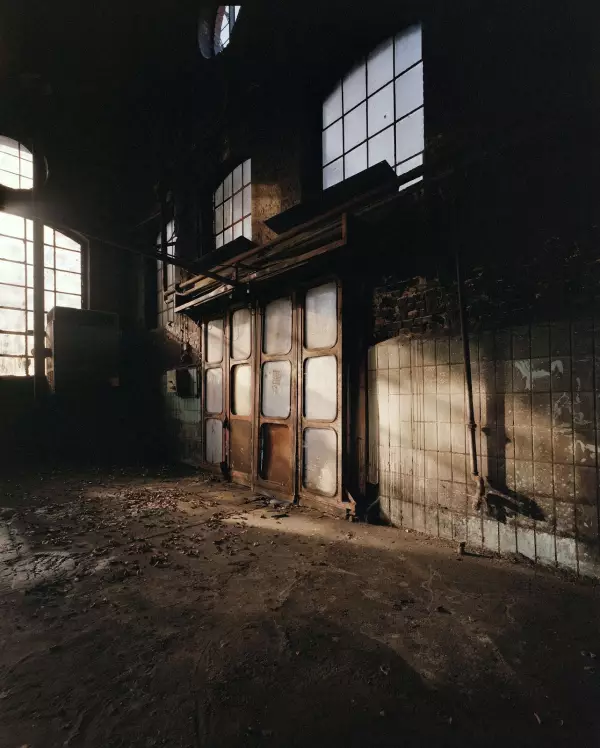 Die alten Industriehallen der Wilhelm Studios vor ihrer Renovierung