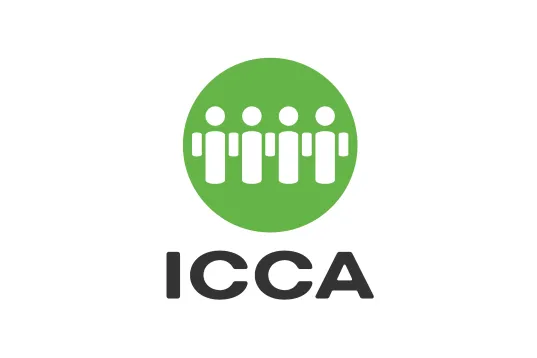 Green Logo with People Icon and labeling "ICCA"