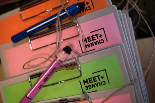 Colourful MEET & CHANGE papers can be seen here.