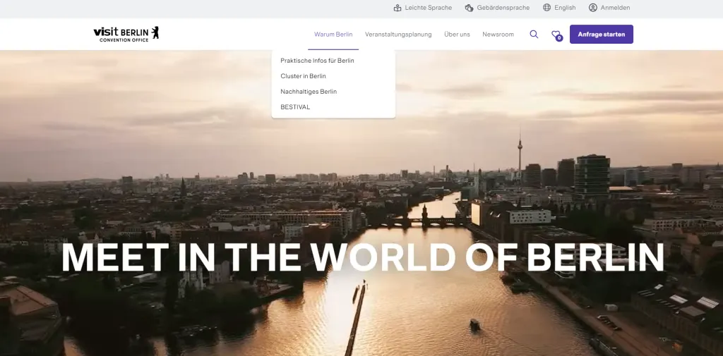 Screenshot der Website